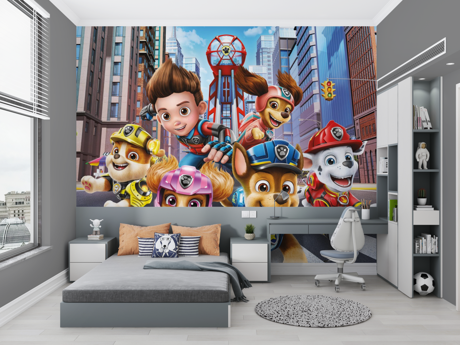 Papier peint pat patrouille dessin anime chambre petit