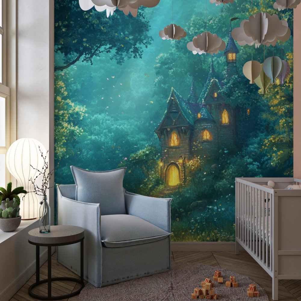 Papier peint princesse eveil de la foret chambre de fille