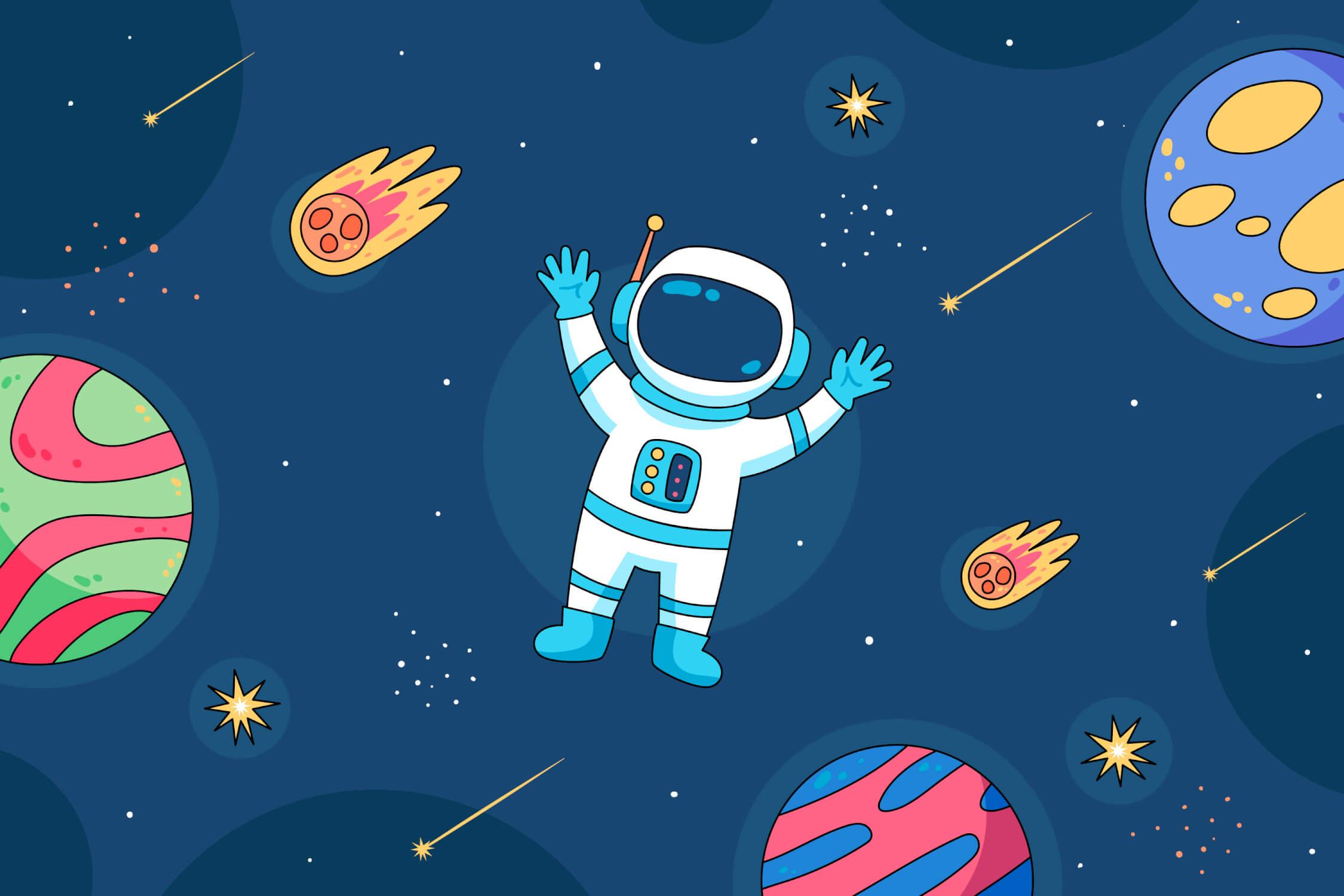 Papier Peint Espace Chambre Garcon Astronaute