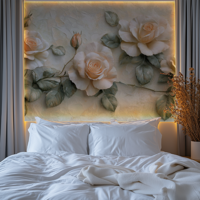 Papier peint fleur style vintage chambre premium