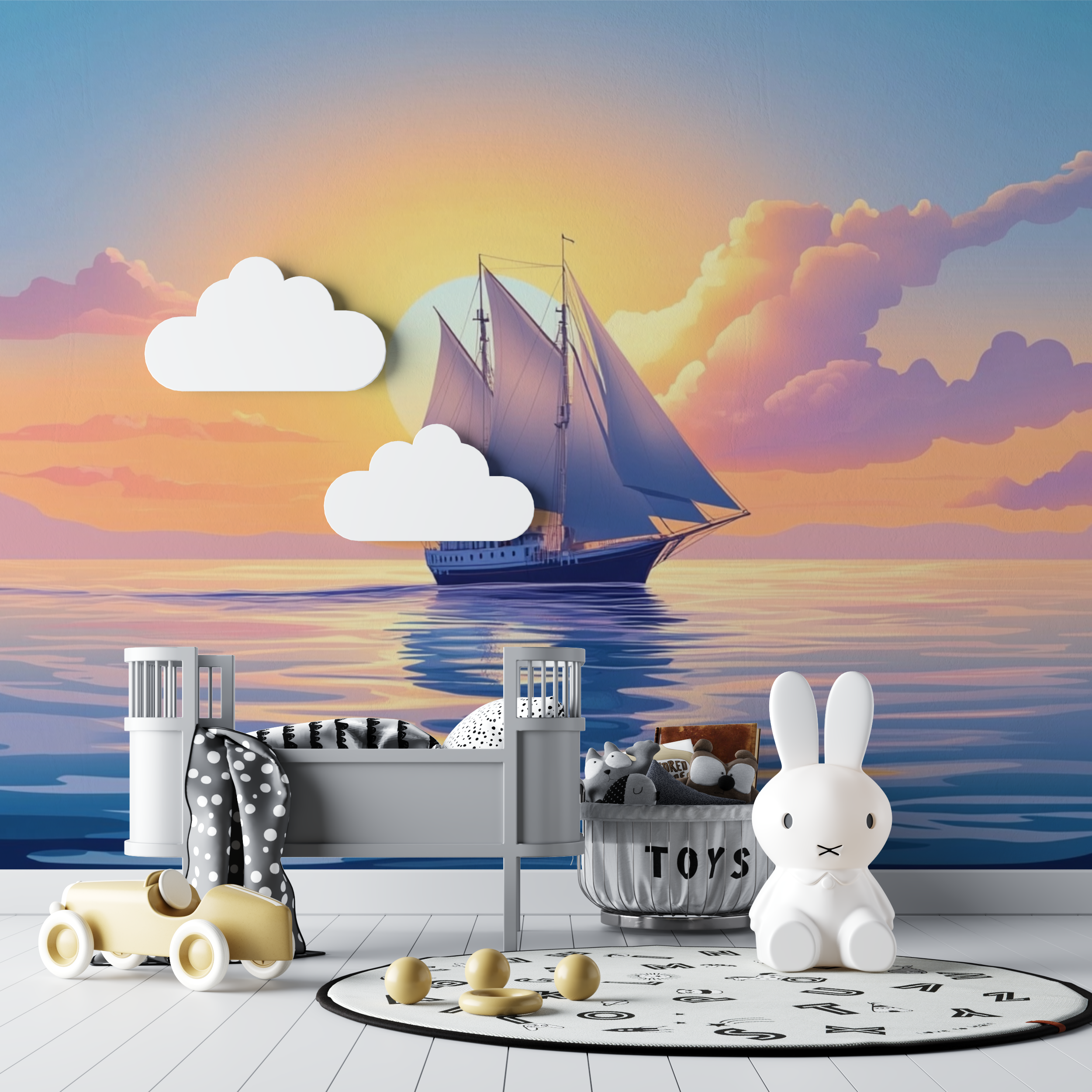 Papier peint marin reve dhorizon bebe tipi