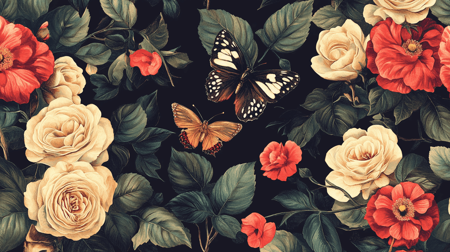 Papier Peint Fleur Animaux