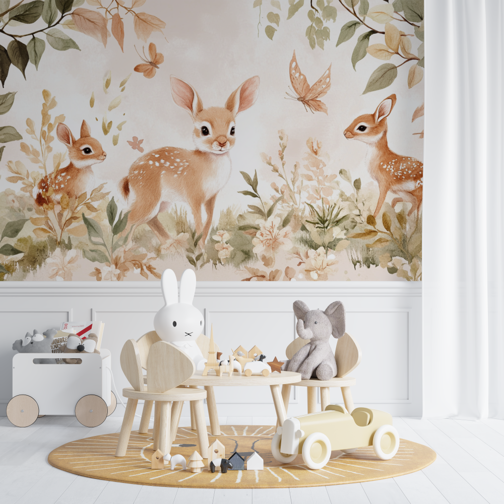 Papier peint foret doux bebe chambre de bebe