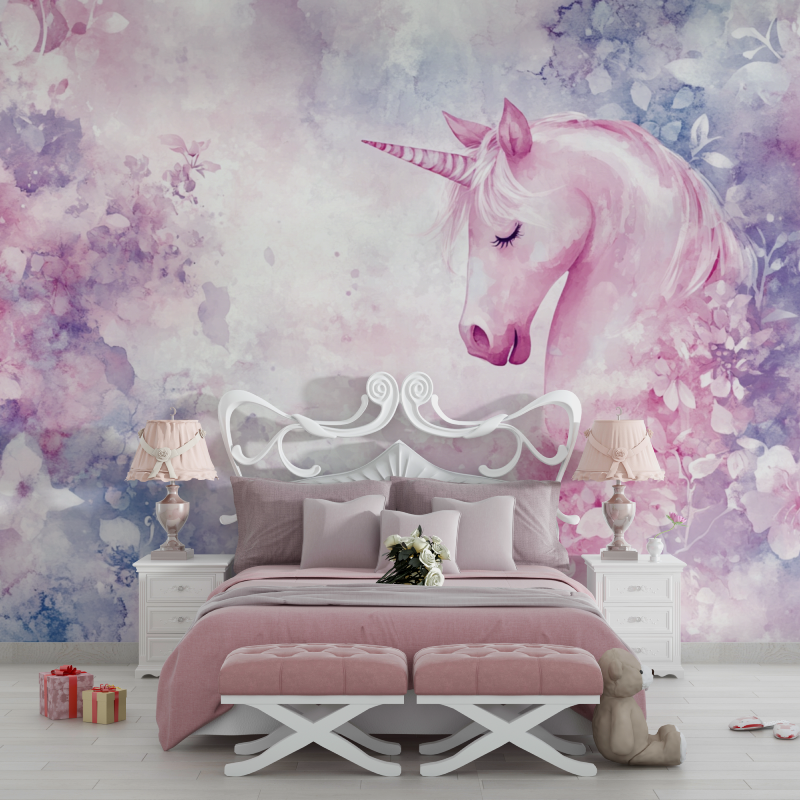 Papier peint licorne dream it chambre filles
