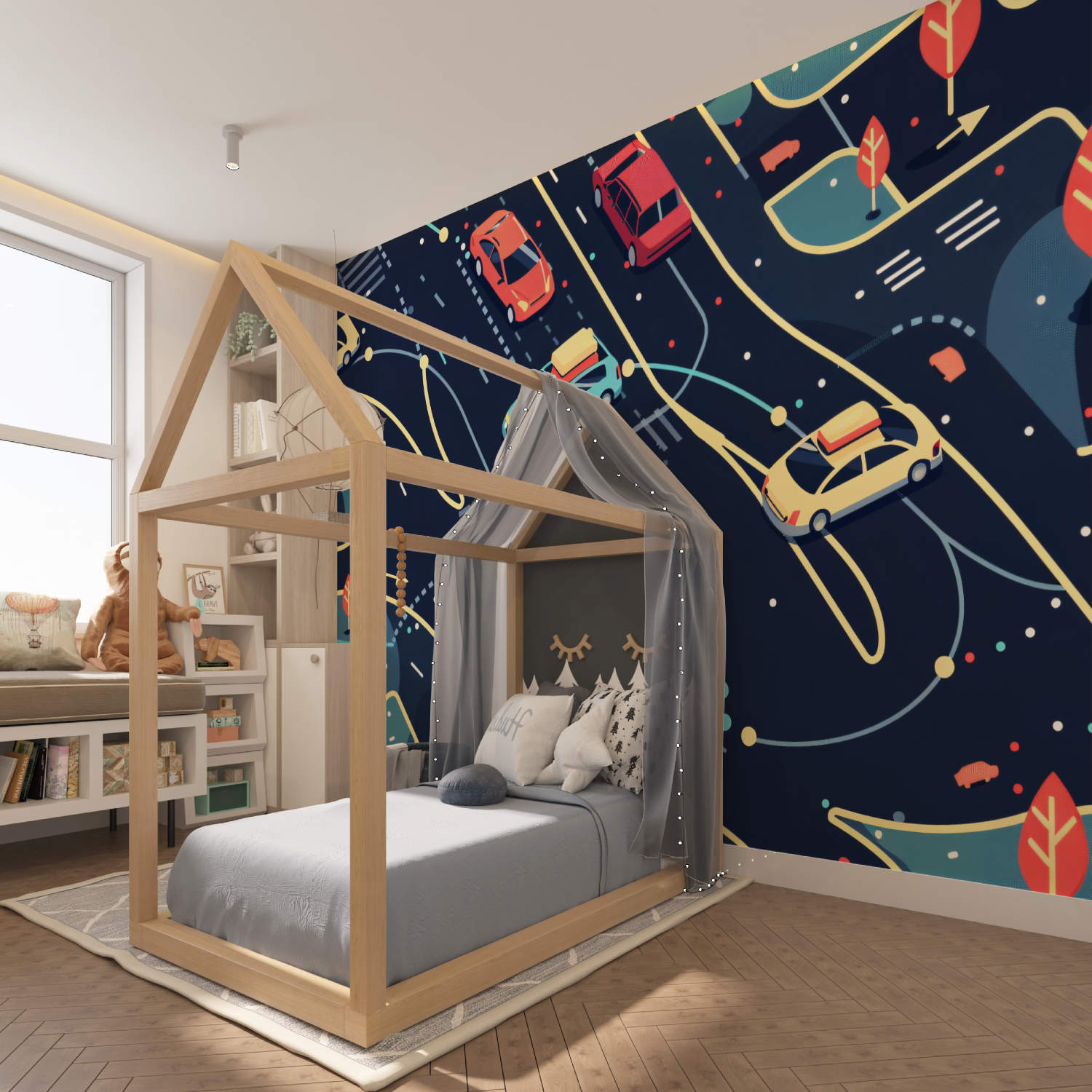 Papier peint voiture circuit tapisserie hero