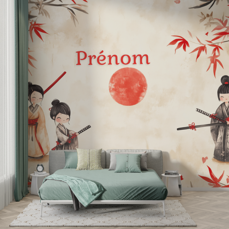 Papier peint prenom japonais murs