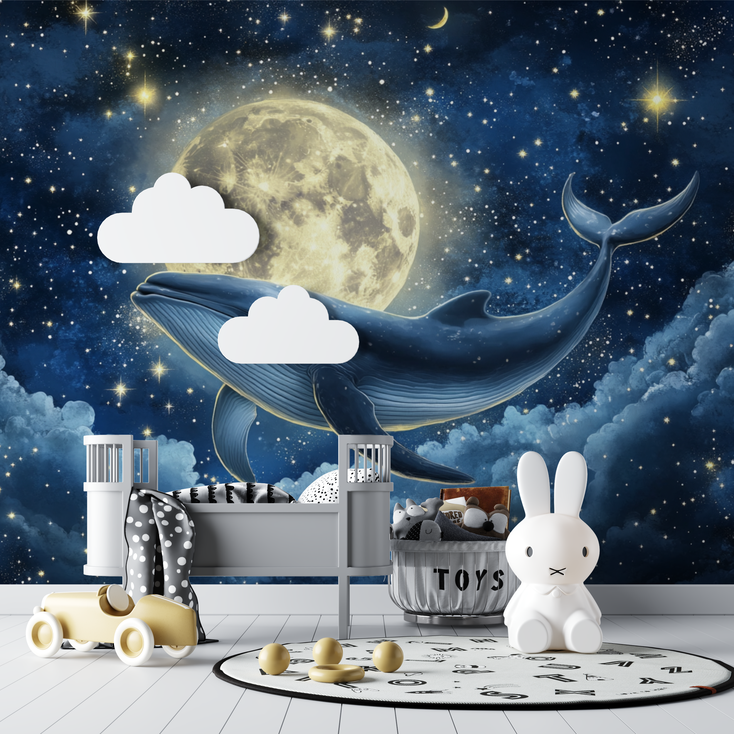 Papier peint marin monde etoile bebe tipi