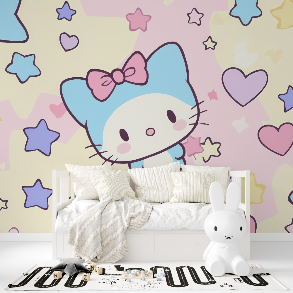 Papier peint hello kitty kawai tapisserie fille
