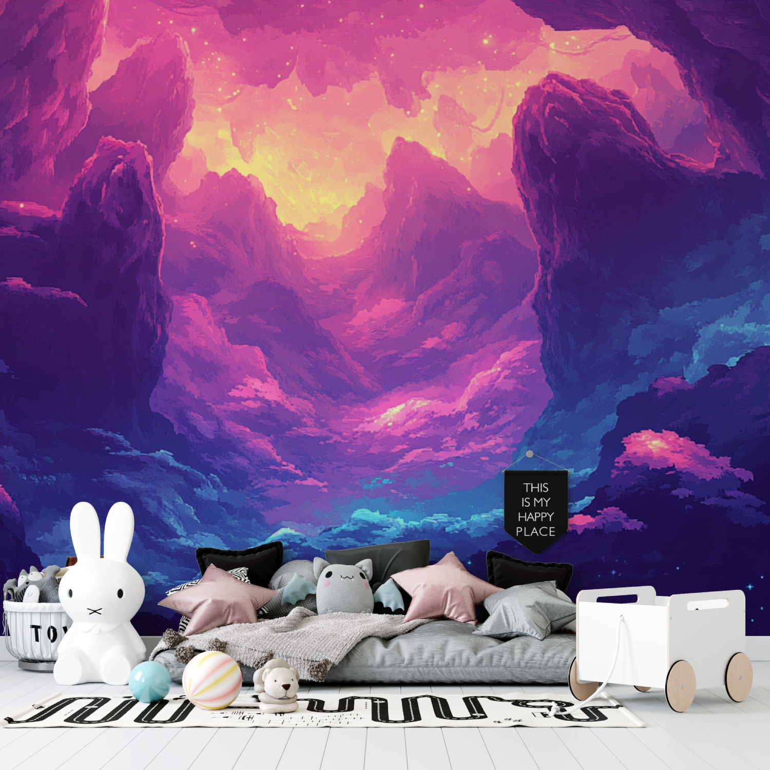 Papier peint gamer deco immersive gaming tapisserie garcon