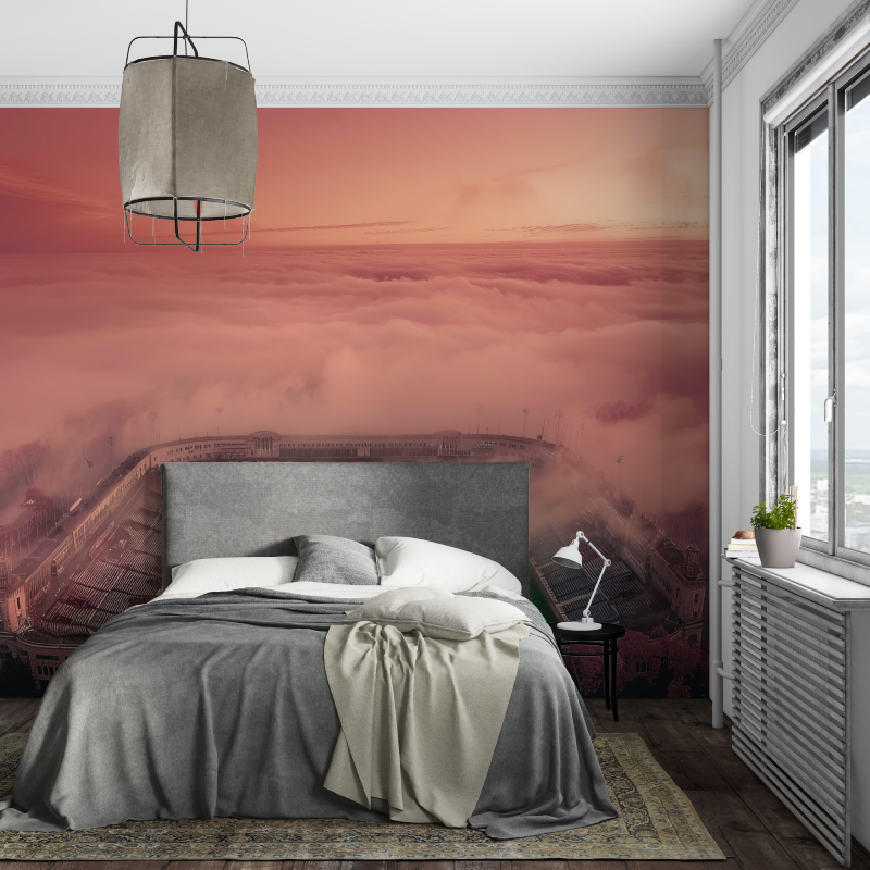 Papier peint panoramique stade de foot piece ados