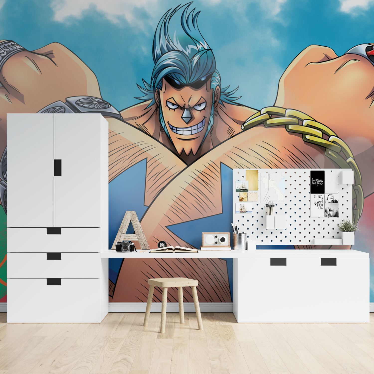 Papier Peint One Piece Franky - chambre spiderman