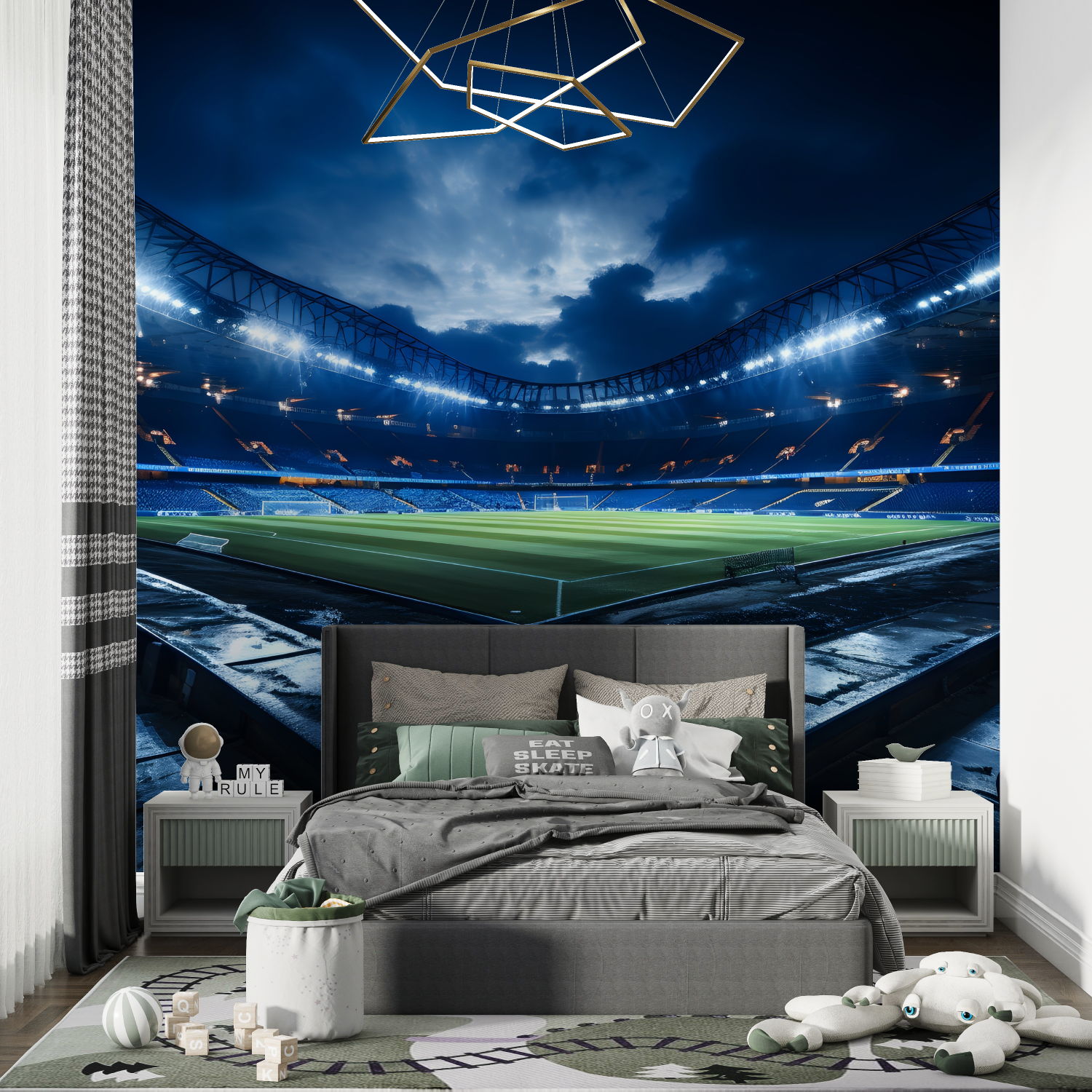 Papier peint foot chambre chambre de garcon