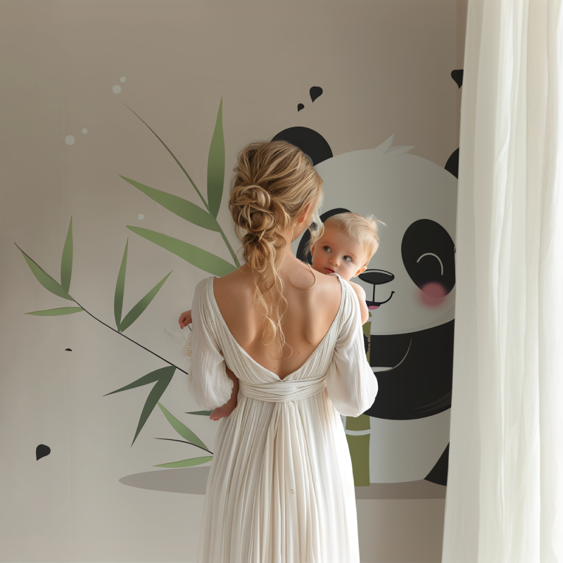 Pastel panda illustration bb123