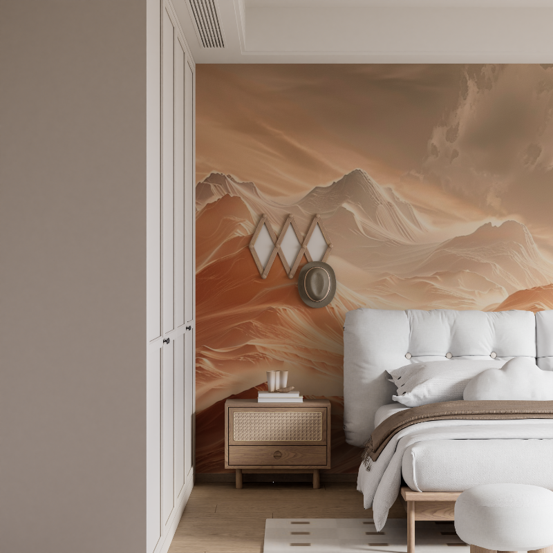 Papier peint montagne chaine des aravis mural