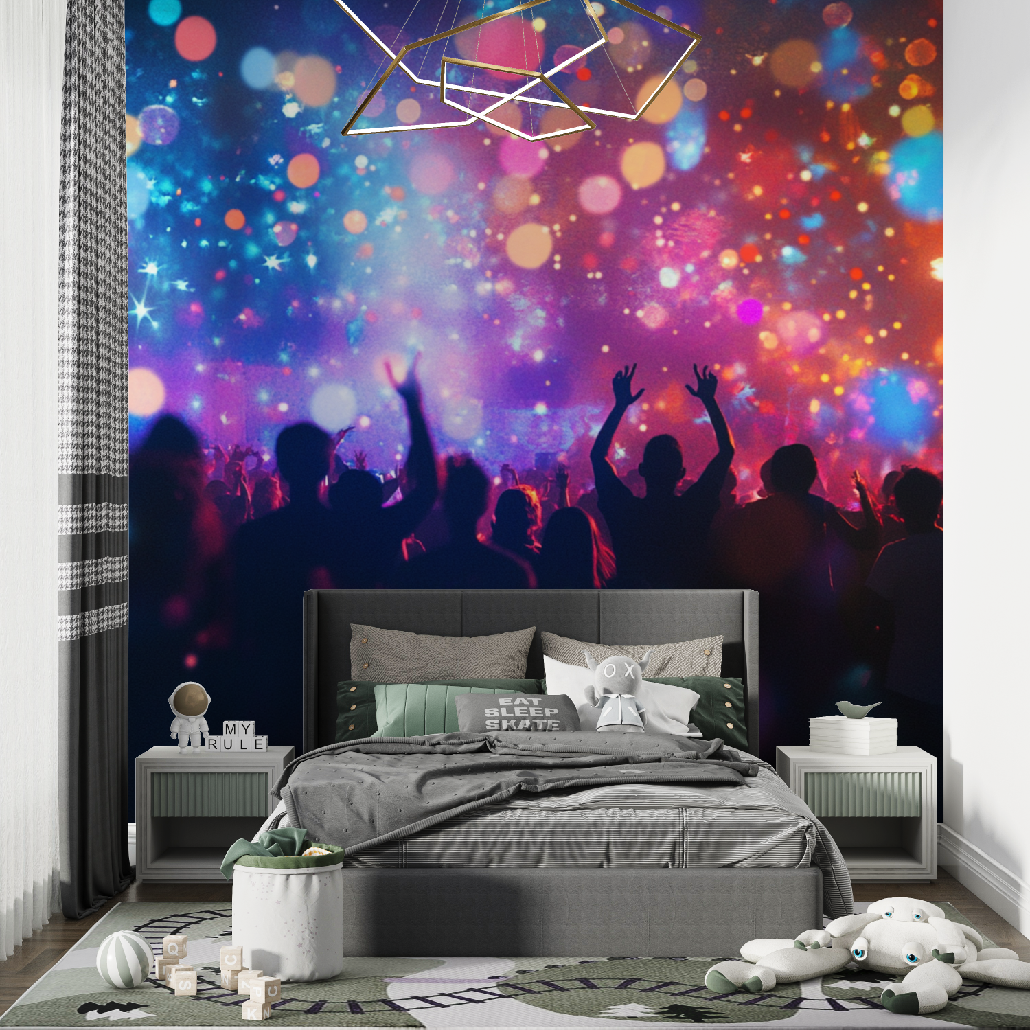 Papier peint festival musique chambre de garcon