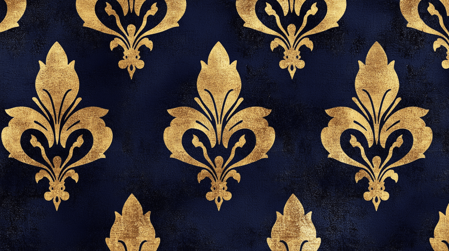 Papier Peint Fleur De Lys Fond