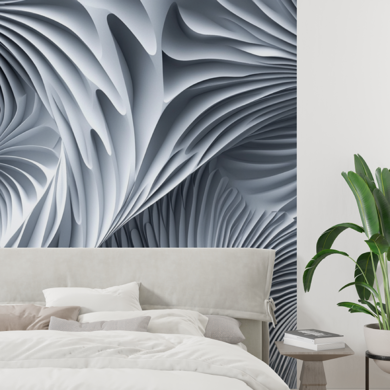 Papier peint 3d trompe l oeil salon tapisserie tendance