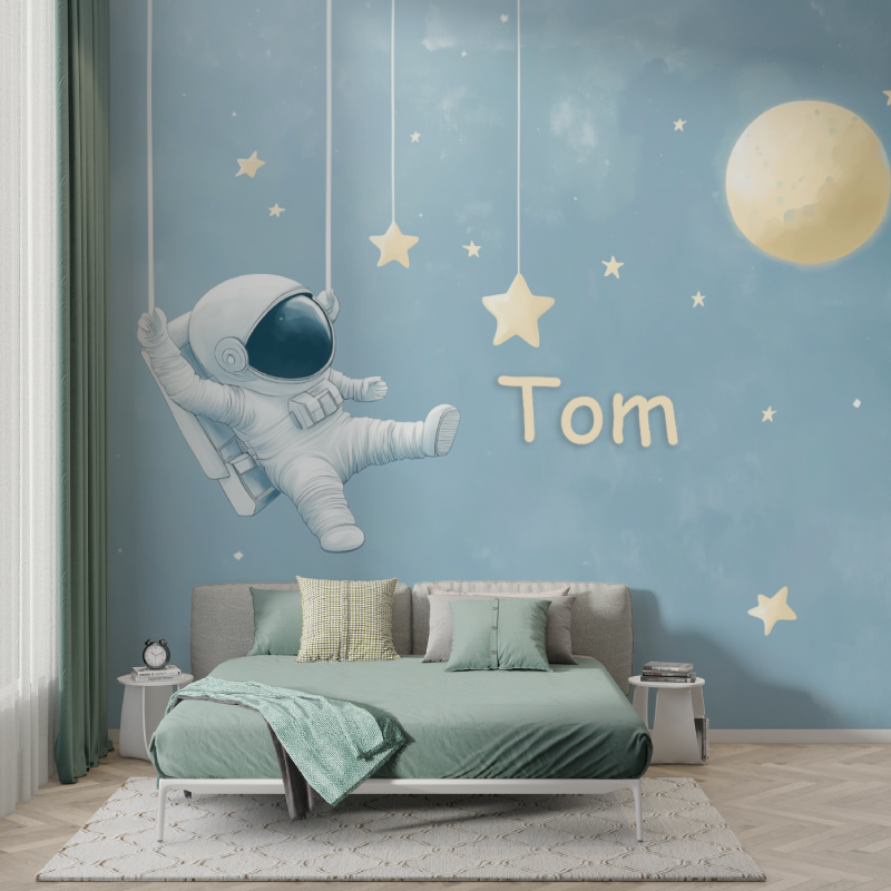 Papier peint prenom astronaute murs