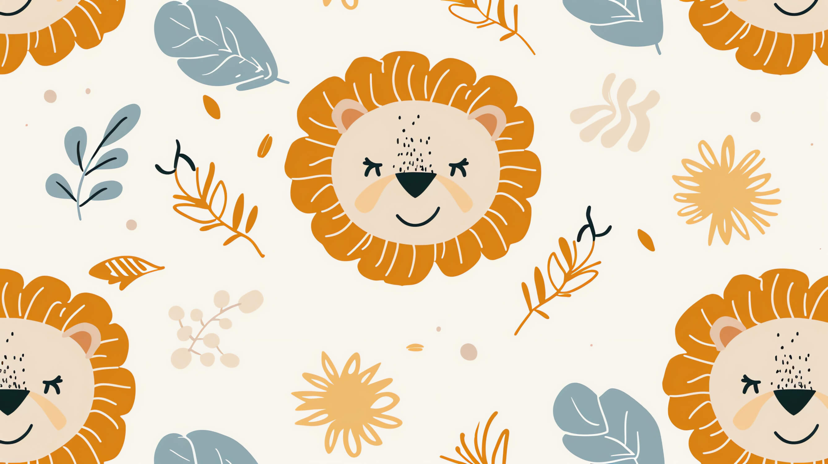 Papier Peint Lion Tetes