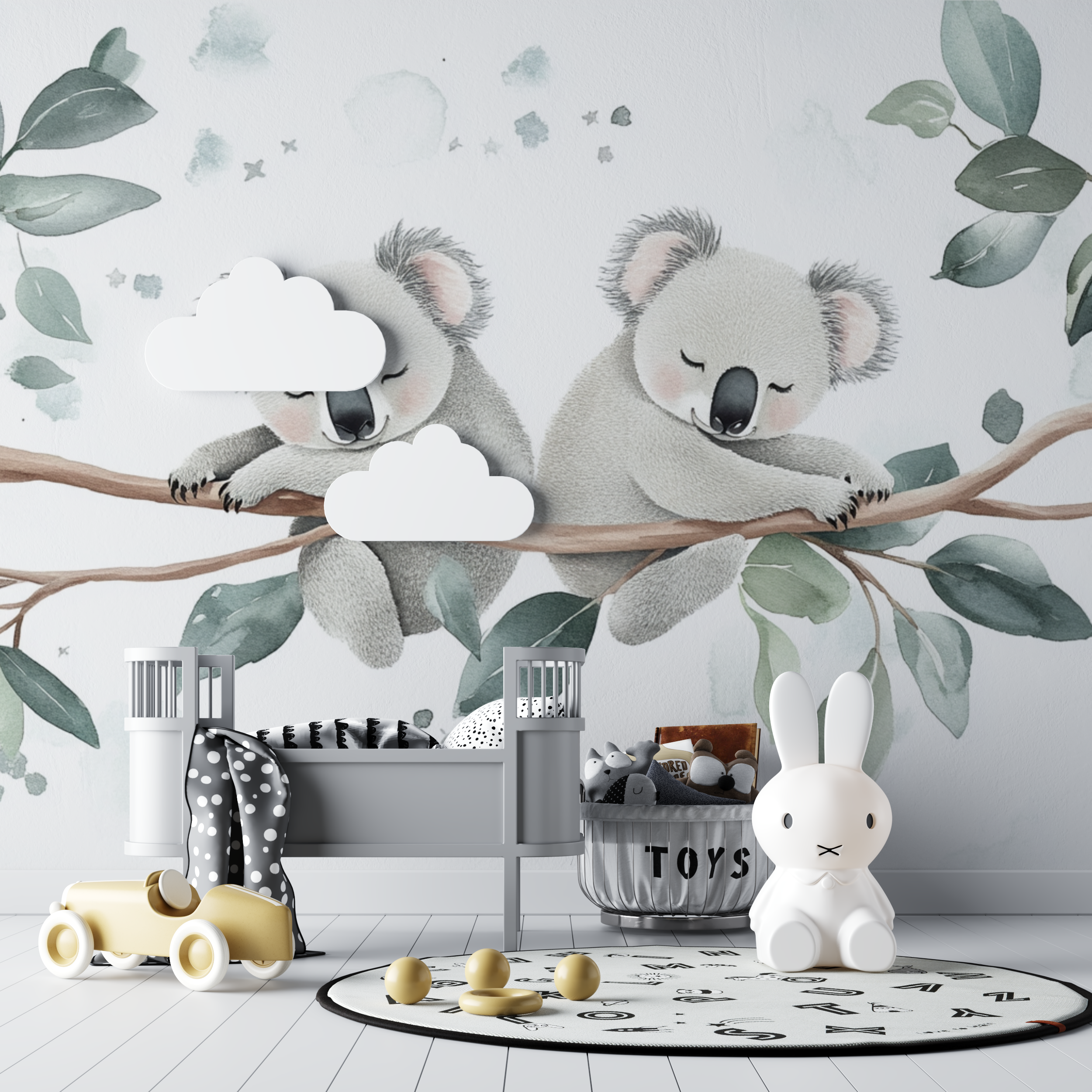 Papier peint koala qui reve eveille bebe tipi