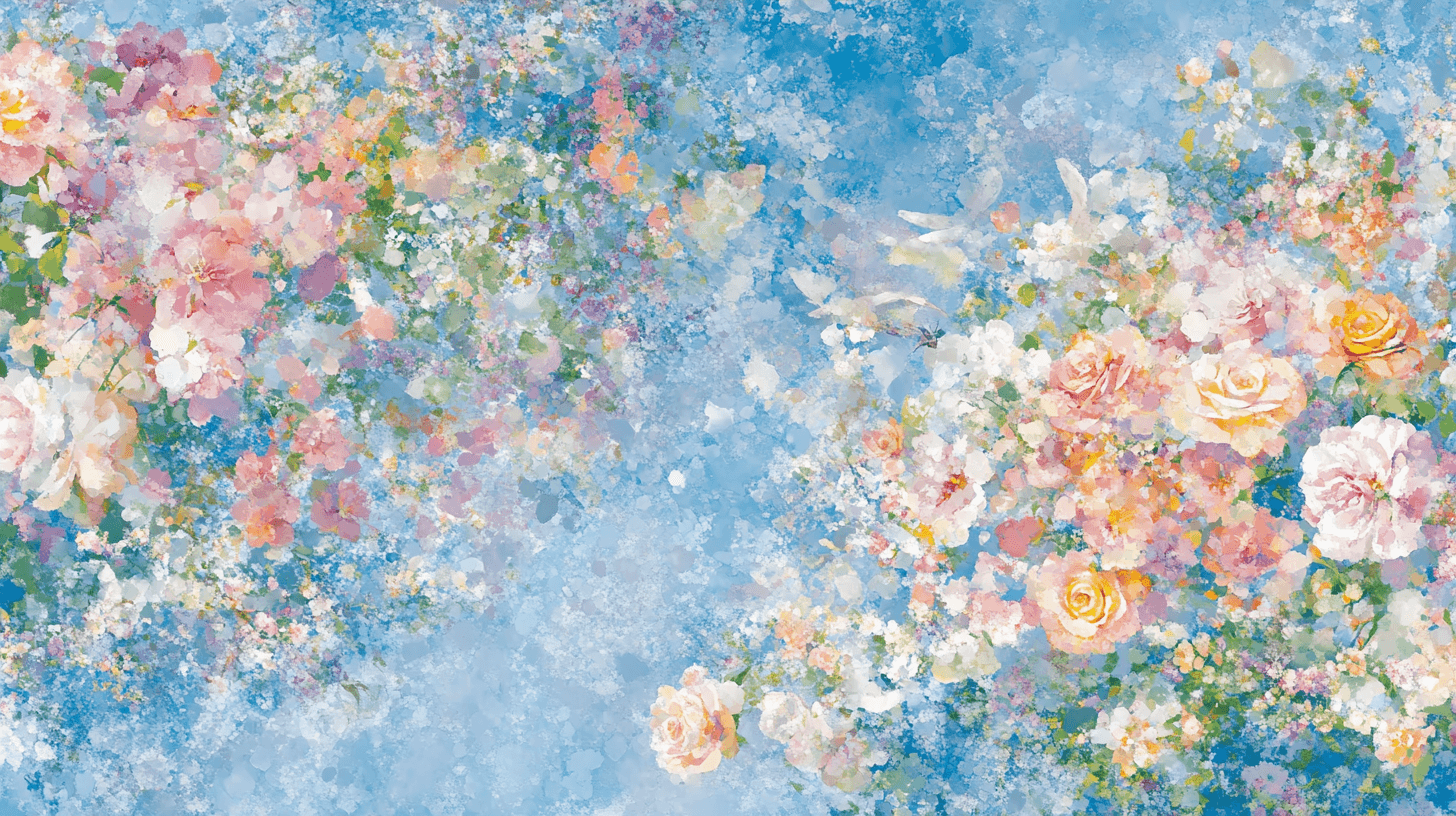 Papier Peint Fleur Et Oiseua