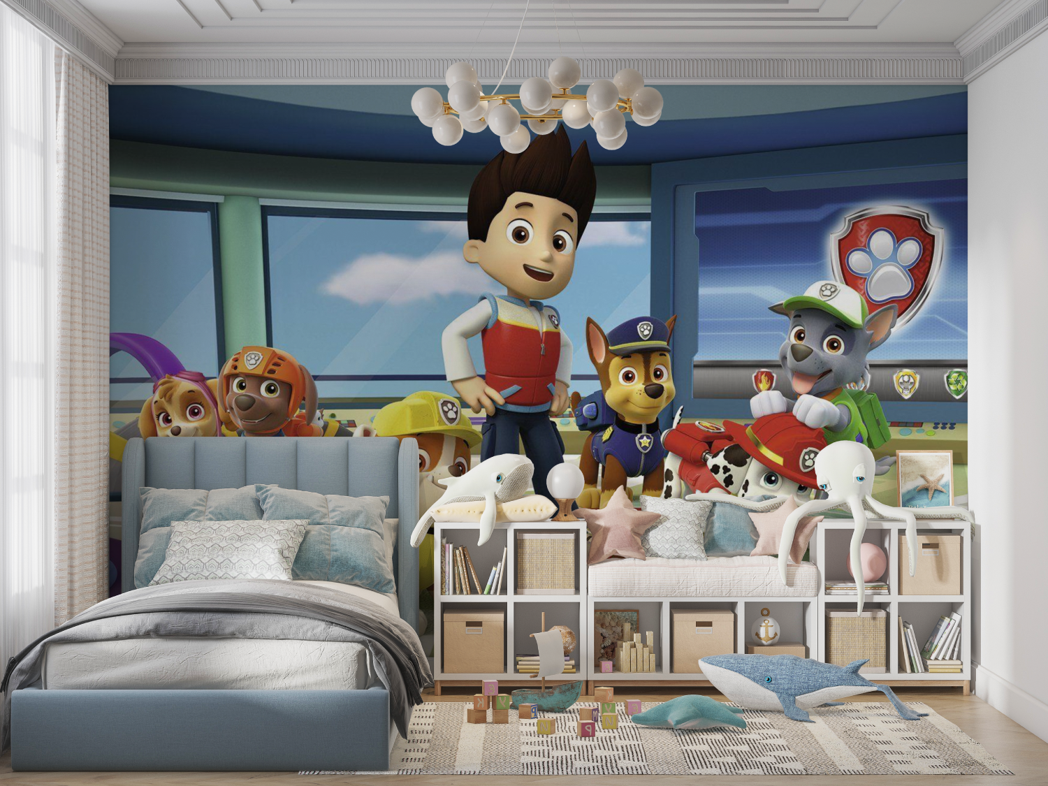 Papier peint pat patrouille enfants panoramique garcon