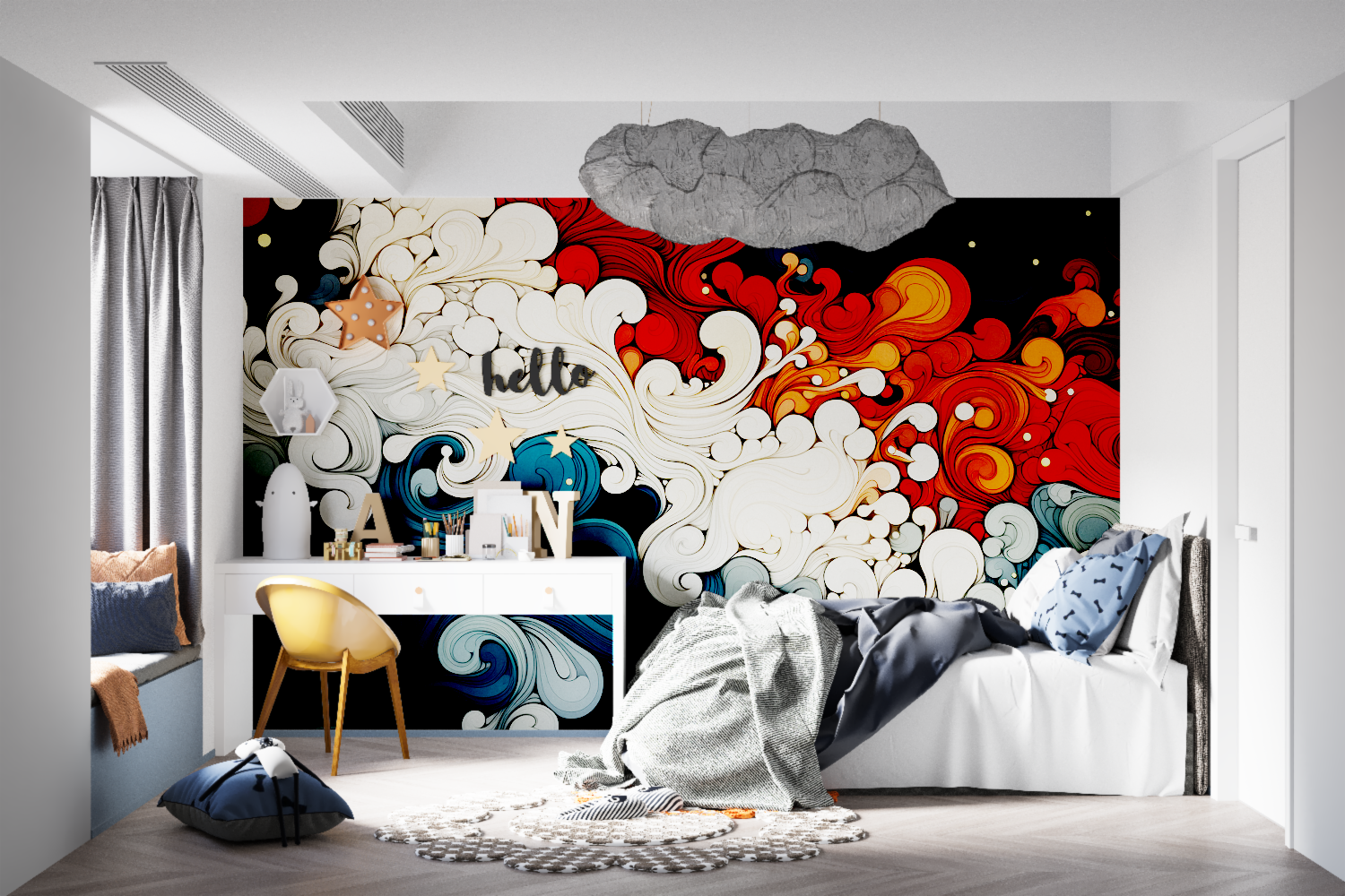 Papier Peint Vagues Japonaises - manga hero