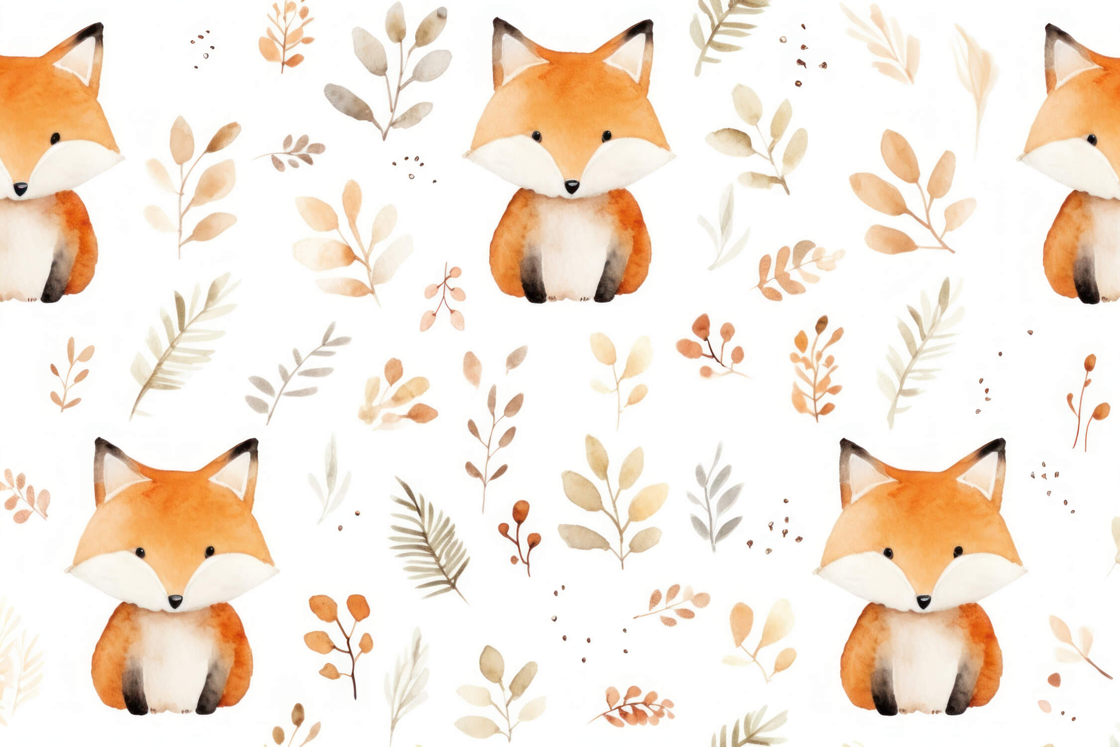 Papier Peint Gros Motif Renard
