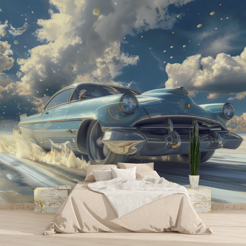 Papier peint voiture vintage 1815