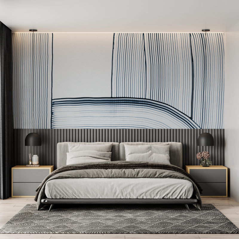 Papier peint aquarelle pinceau mural adulte