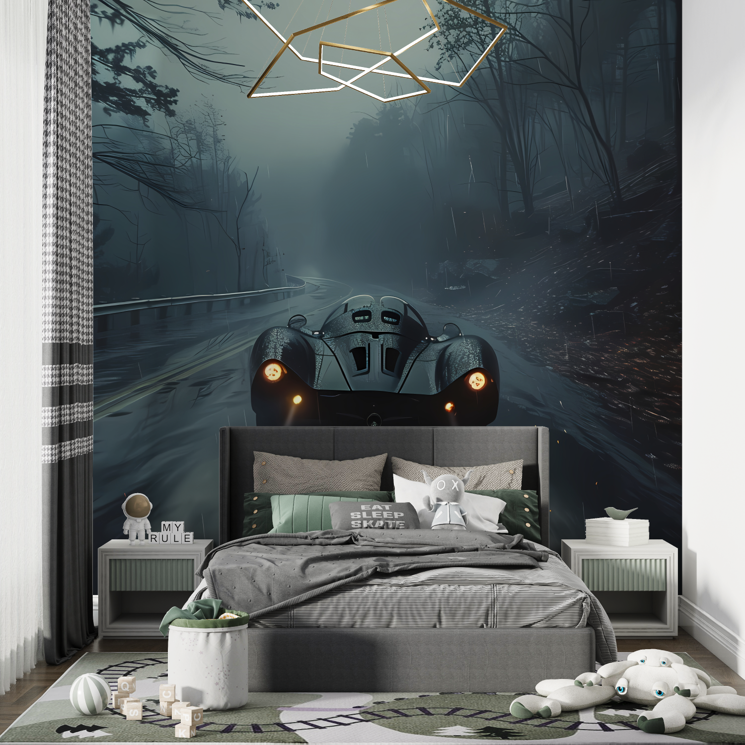 Papier peint voiture tuning adulte chambre de garcon