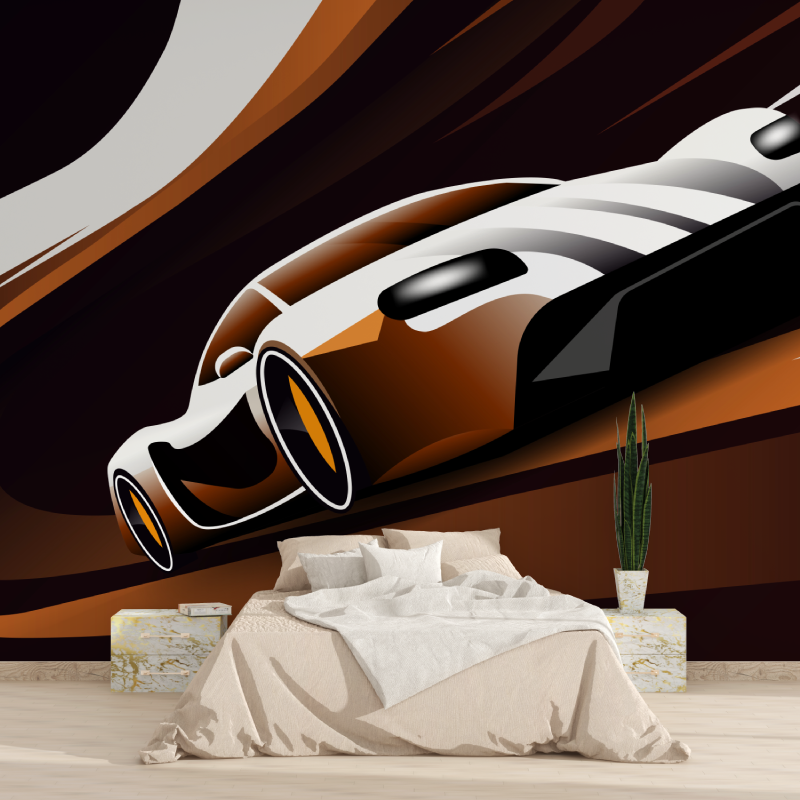 Papier peint voiture pour enfant 1815