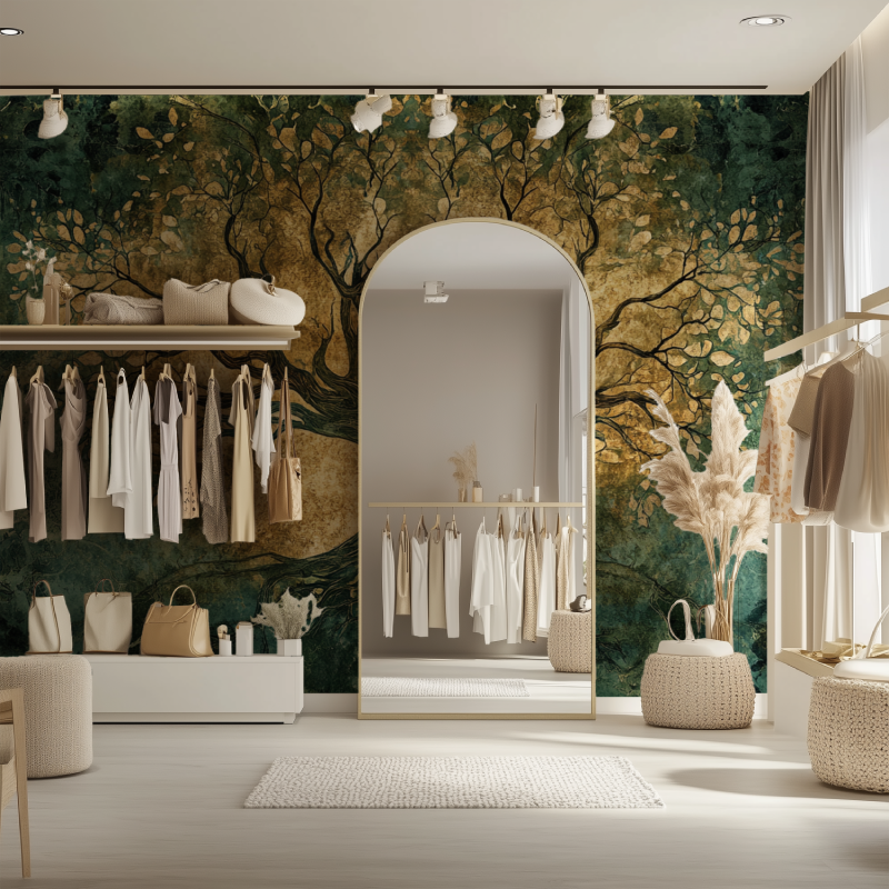 Papier peint arbre de vie dressing