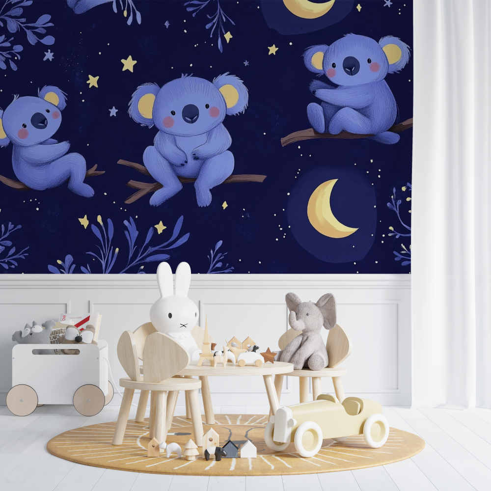 Papier peint koala voyage celeste chambre de bebe
