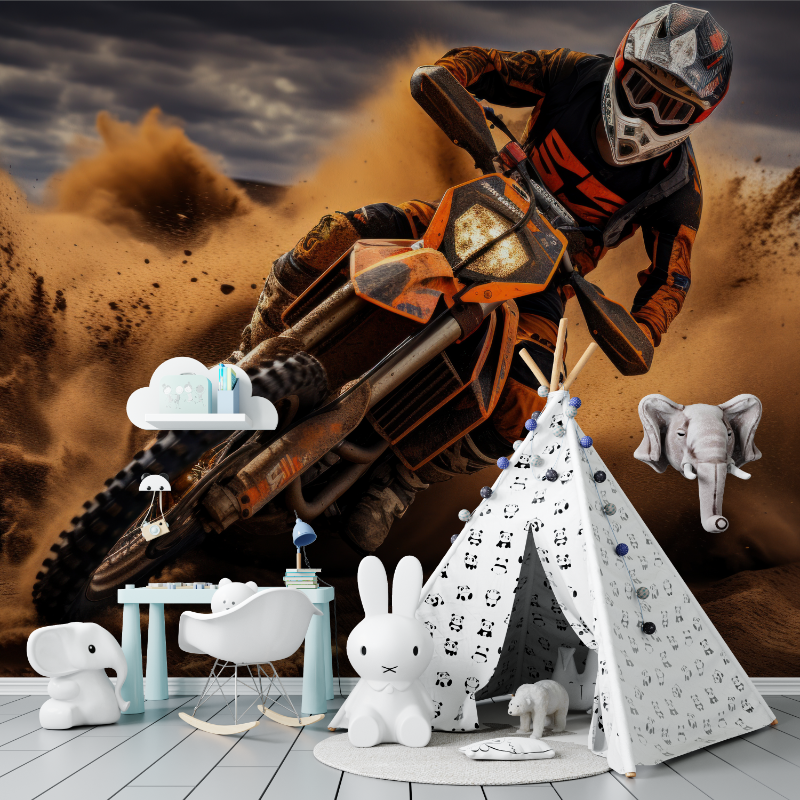 Papier peint moto cross ktm tapisserie murs