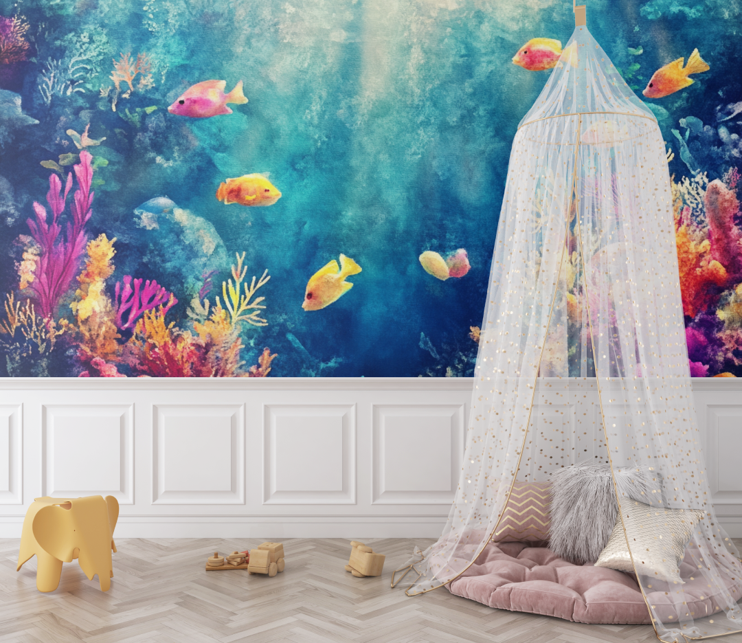 Papier peint marin decouverte sous leau bebe