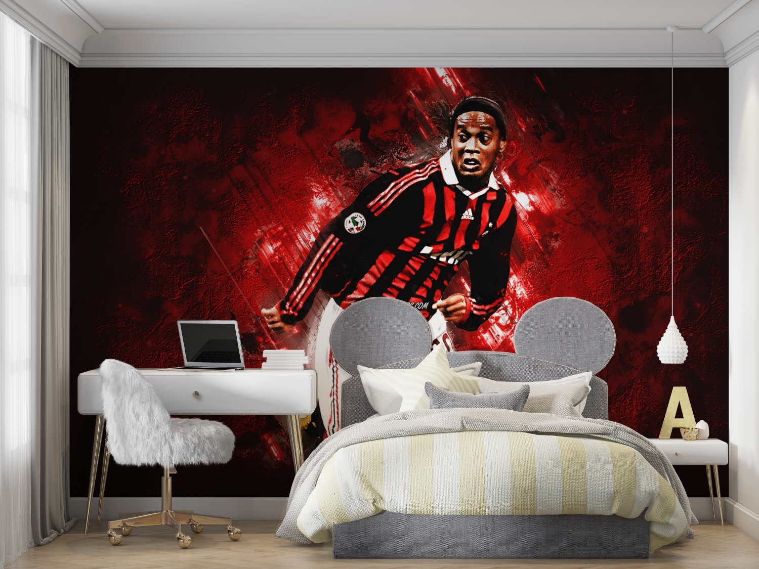 Papier peint jour de foot ronal...ge mur chambre panoramique