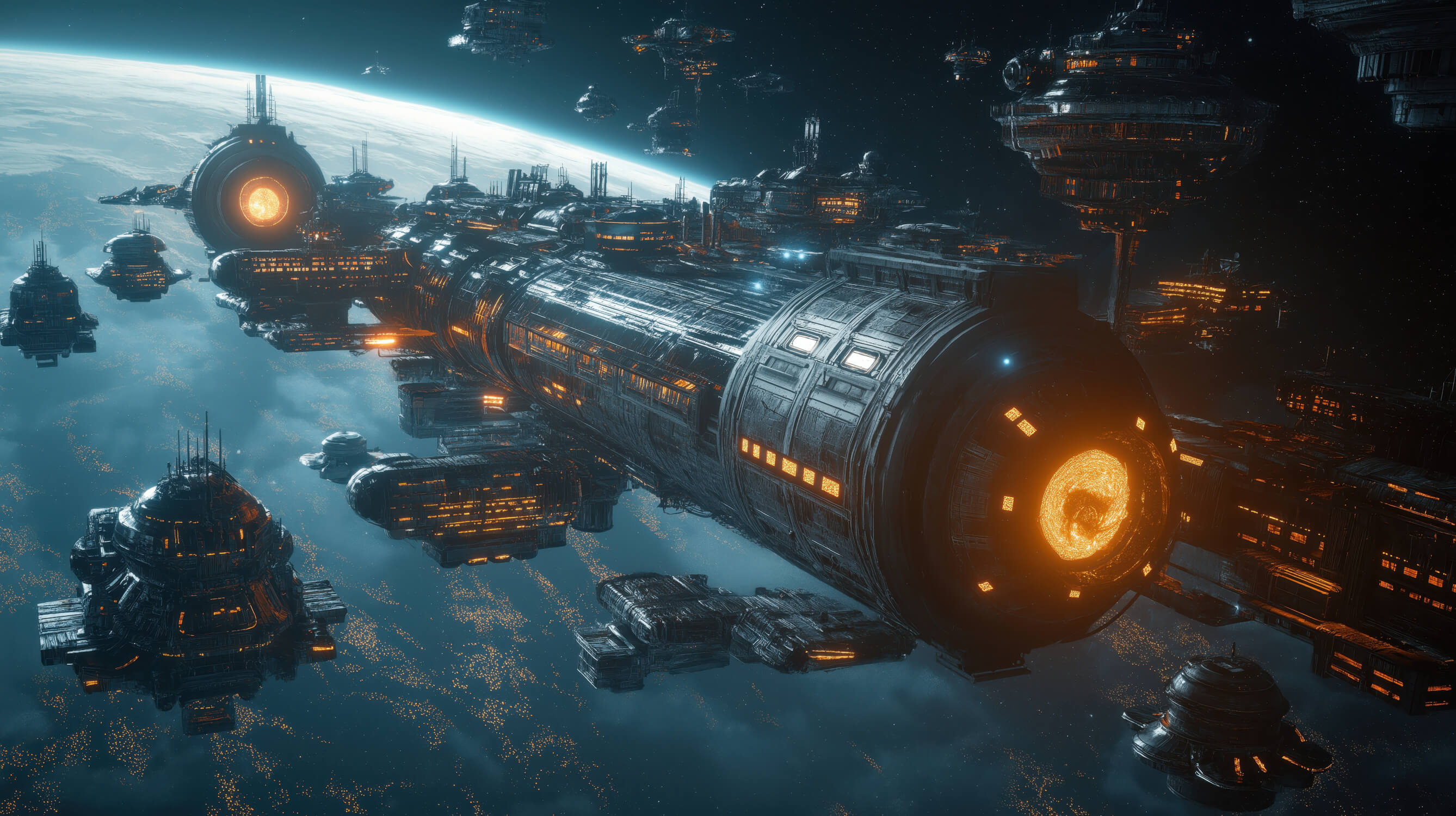 Papier peint garçon Vaisseaux spatiaux futuristes