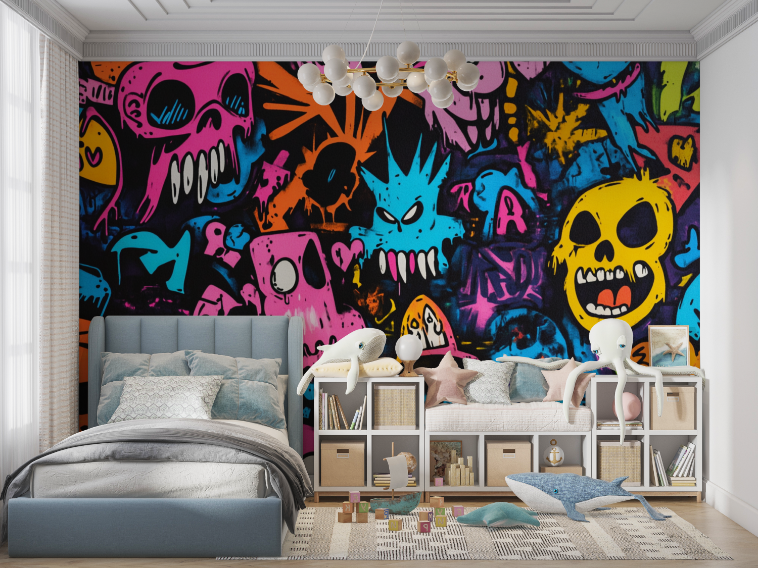 Papier peint punk rock panoramique garcon