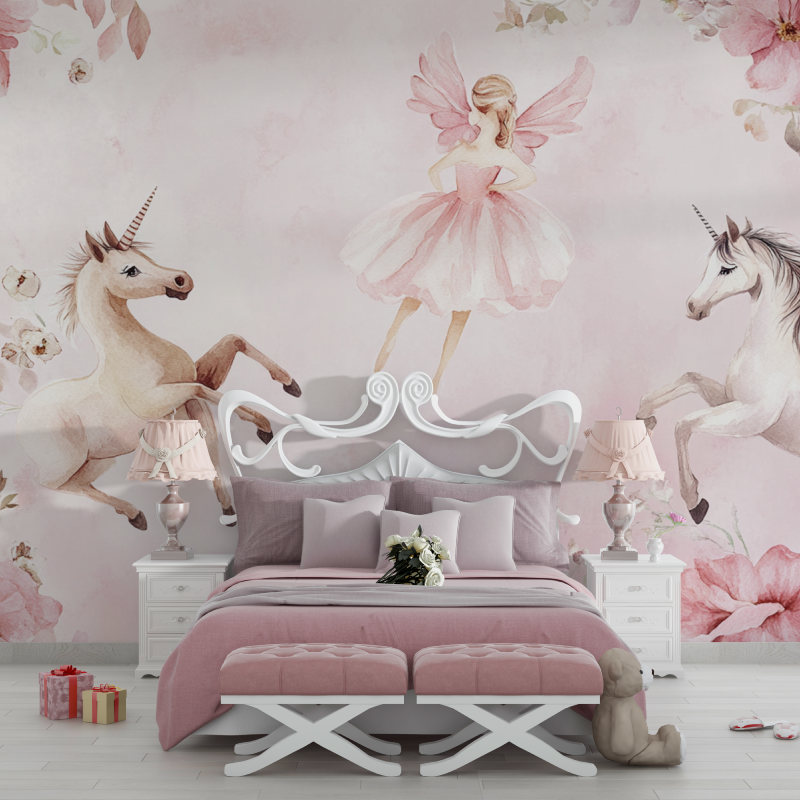 Papier peint chambre de fille t...lerine rose chambre filles