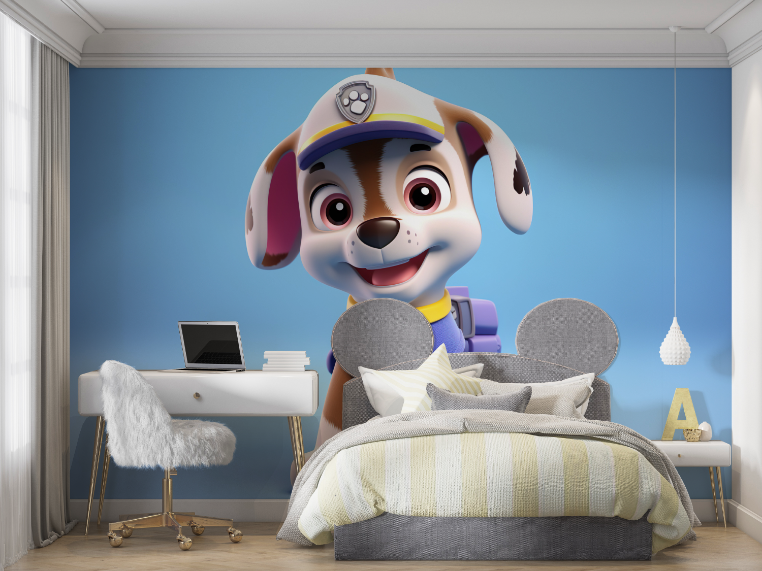 Papier peint pat patrouille 3d mur chambre panoramique