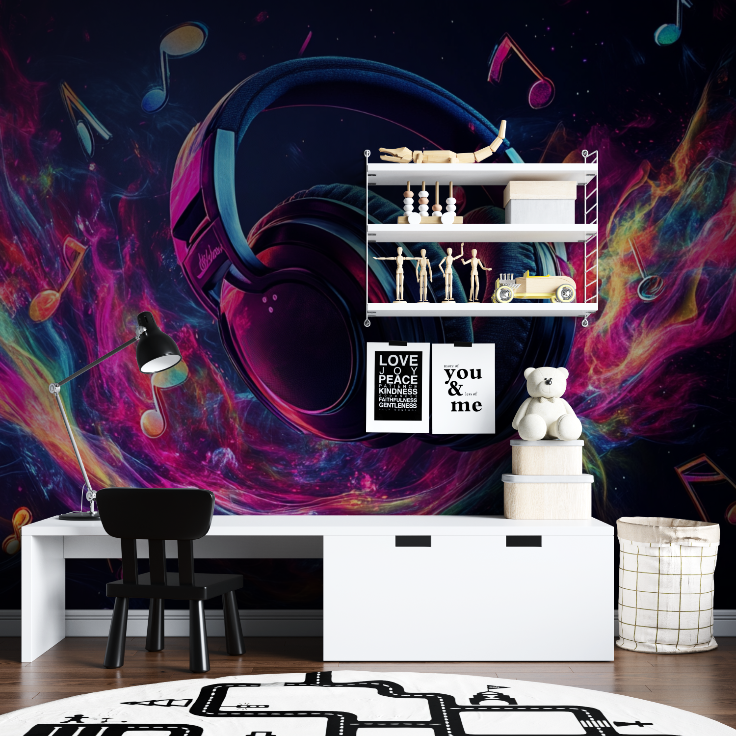 Papier peint good vibes tapisserie garcon