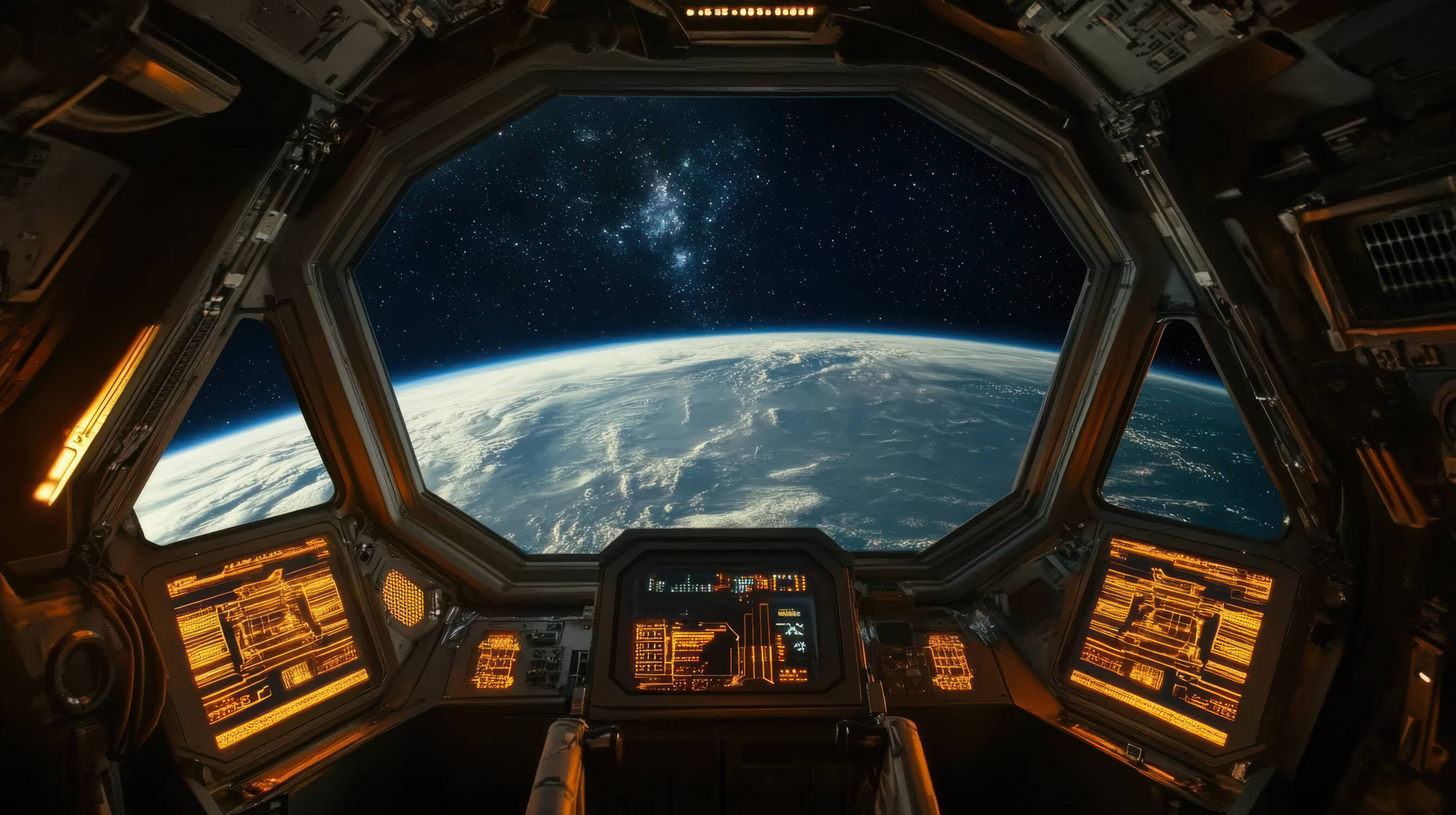 Papier Peint Espace Vue Intérieur De Vaisseau