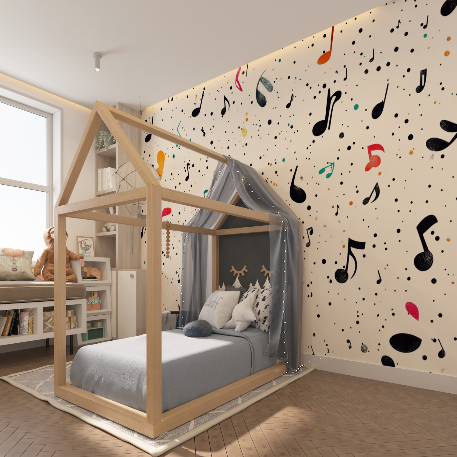 Papier peint frise musique tapisserie hero