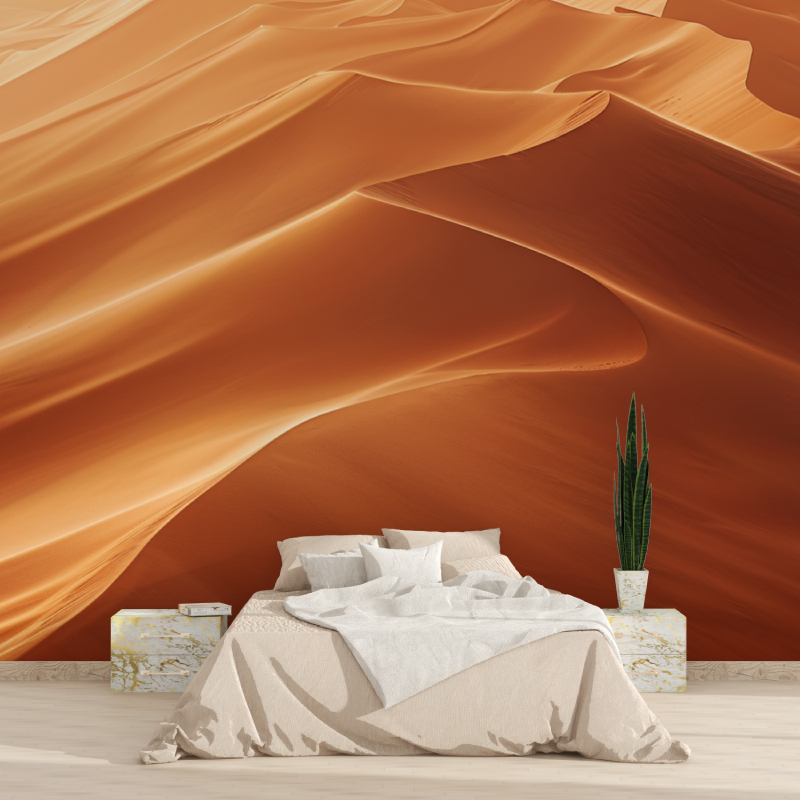 Papier peint panoramique dunes terracotta tapisserie 2025