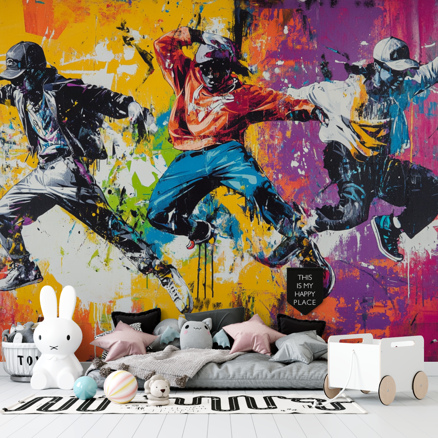 Papier peint freestyle hip hop tapisserie garcon