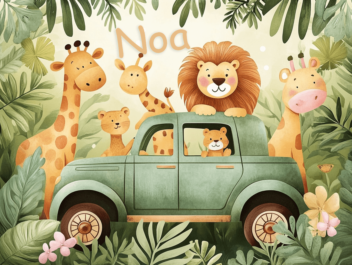 Papier Peint Prénom Expédition Jungle