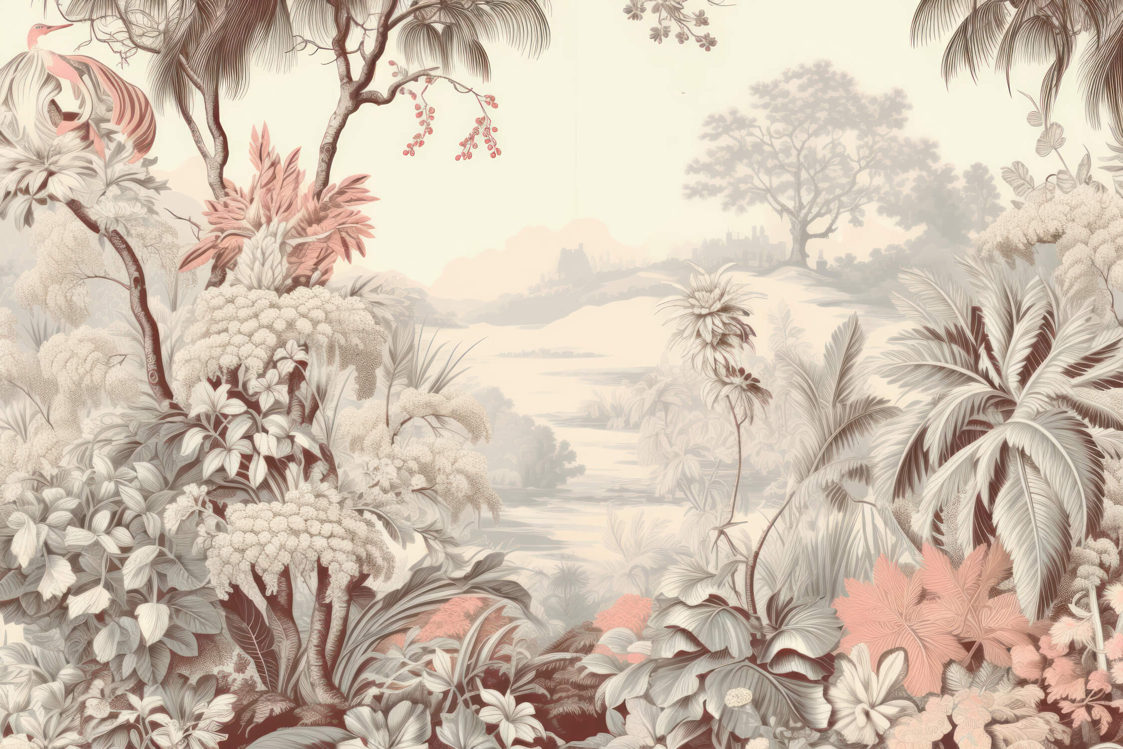 Papier Peint Toile De Jouy Jungle