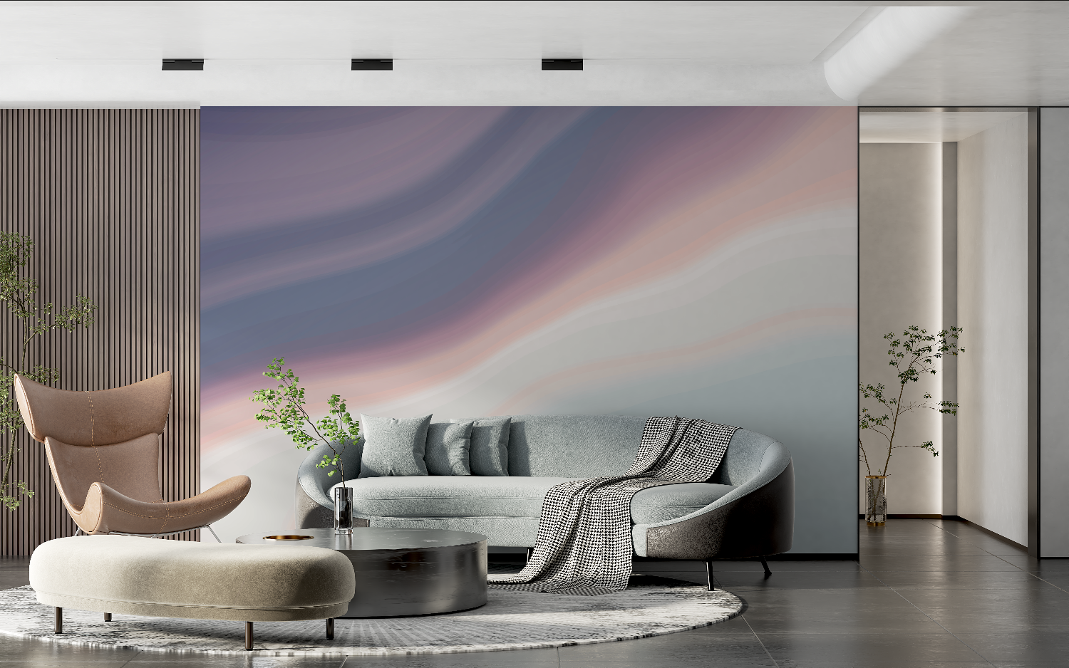 Papier peint aquarelle degrade boheme tendance 2024