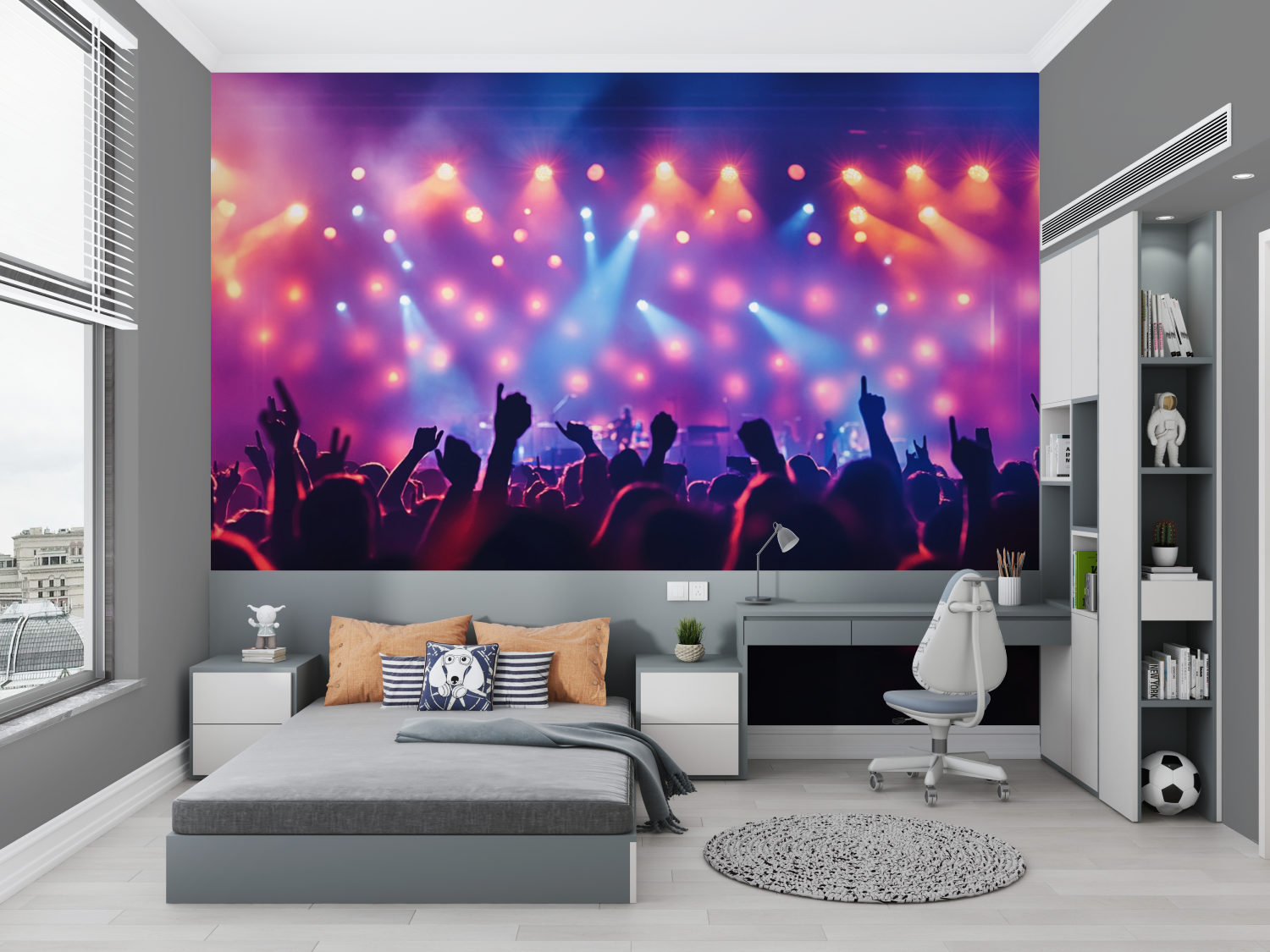 Papier peint decor musique chambre petit